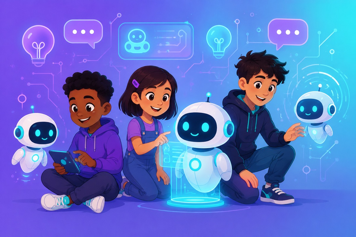 Kids learning AI through interactive play